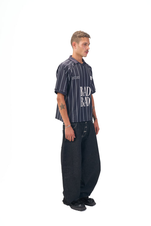 Black Pinstriped Jersey