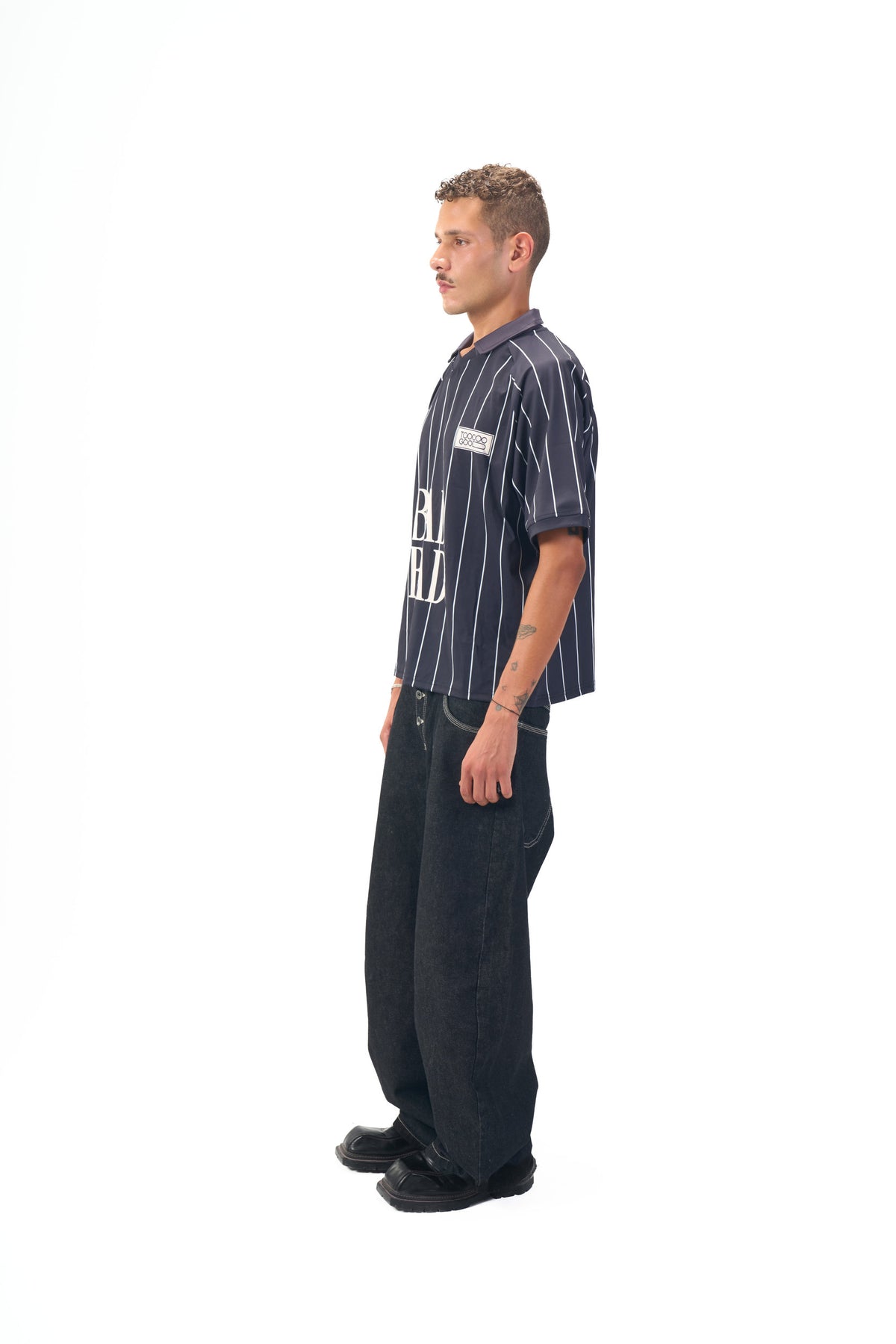 Black Pinstriped Jersey